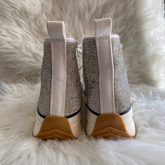Shaft Rhinestone Embellished High Top Platform Sneakers - Picture 11 of 13